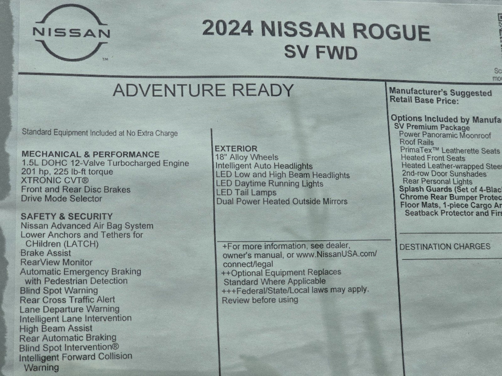 2024 Nissan Rogue SV FWD SV