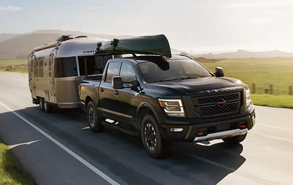 2022 Nissan TITAN towing airstream | Mountain View Nissan Of Cleveland in McDonald TN